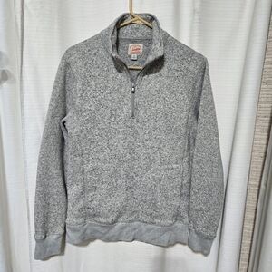 J Crew Men's Gray Quarter-Zip Sweater